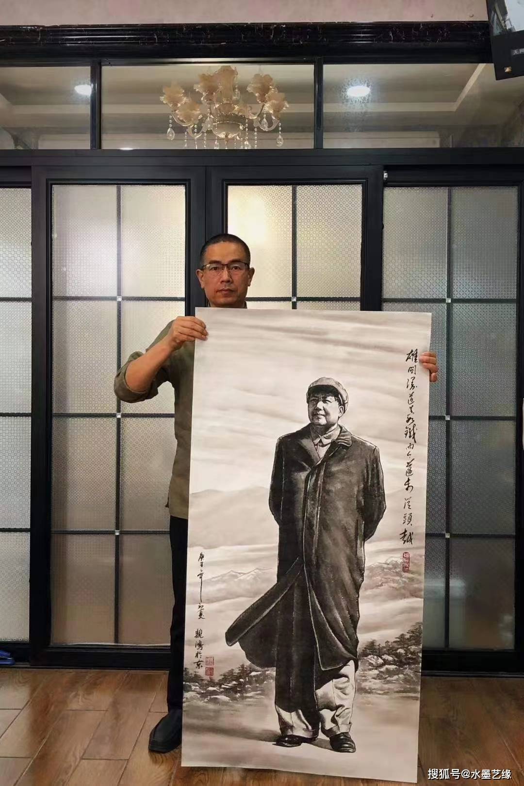 当代红色伟人画家一魏鸿老师的作品欣赏