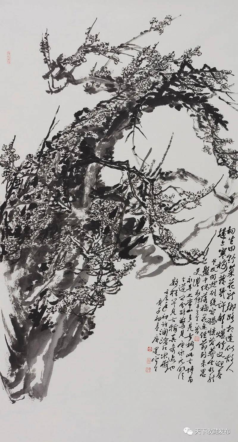 梅花品格中国精神一一唐建画梅专题展_古梅