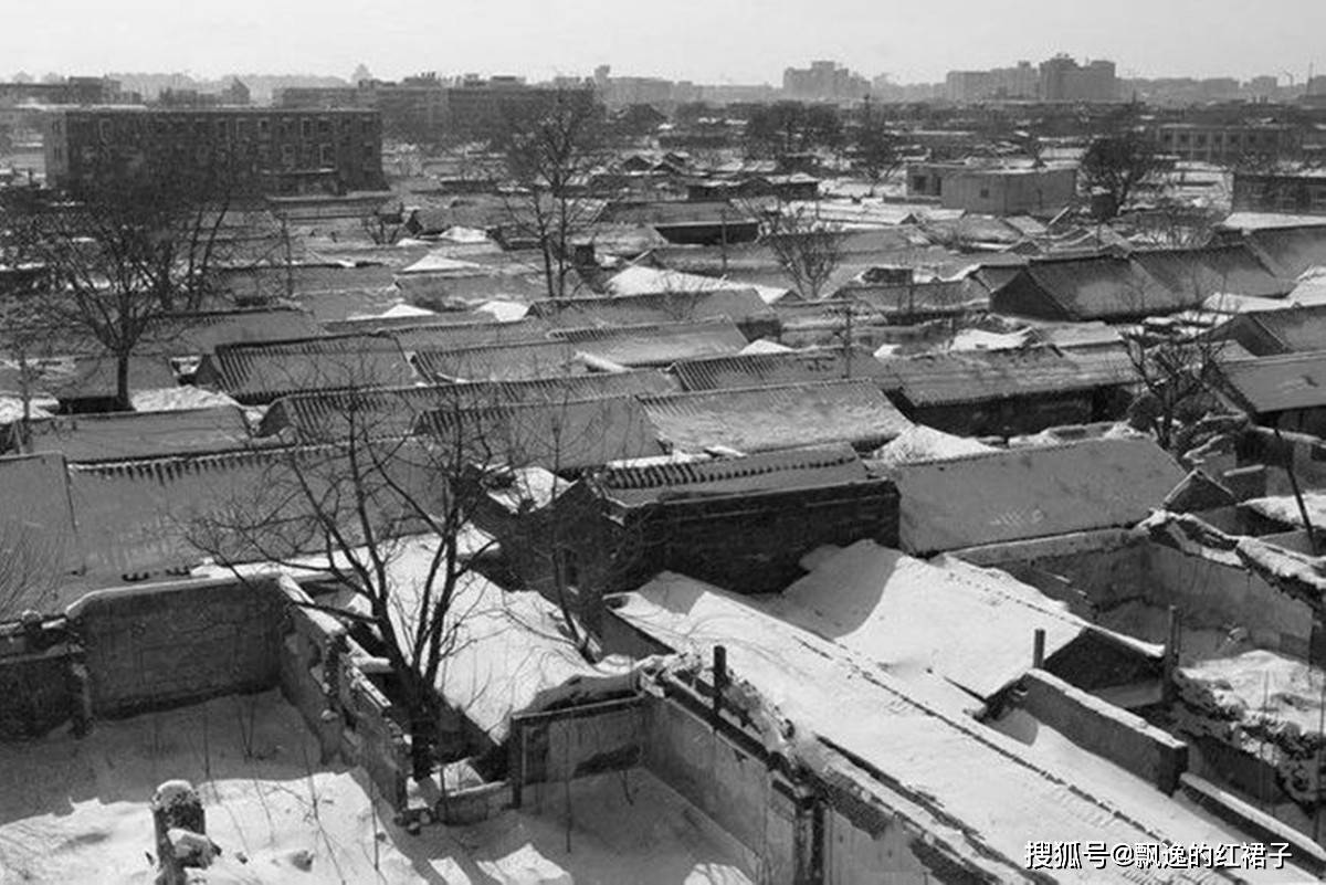 老照片1940年代的北京城一场大雪后银装素裹美轮美奂