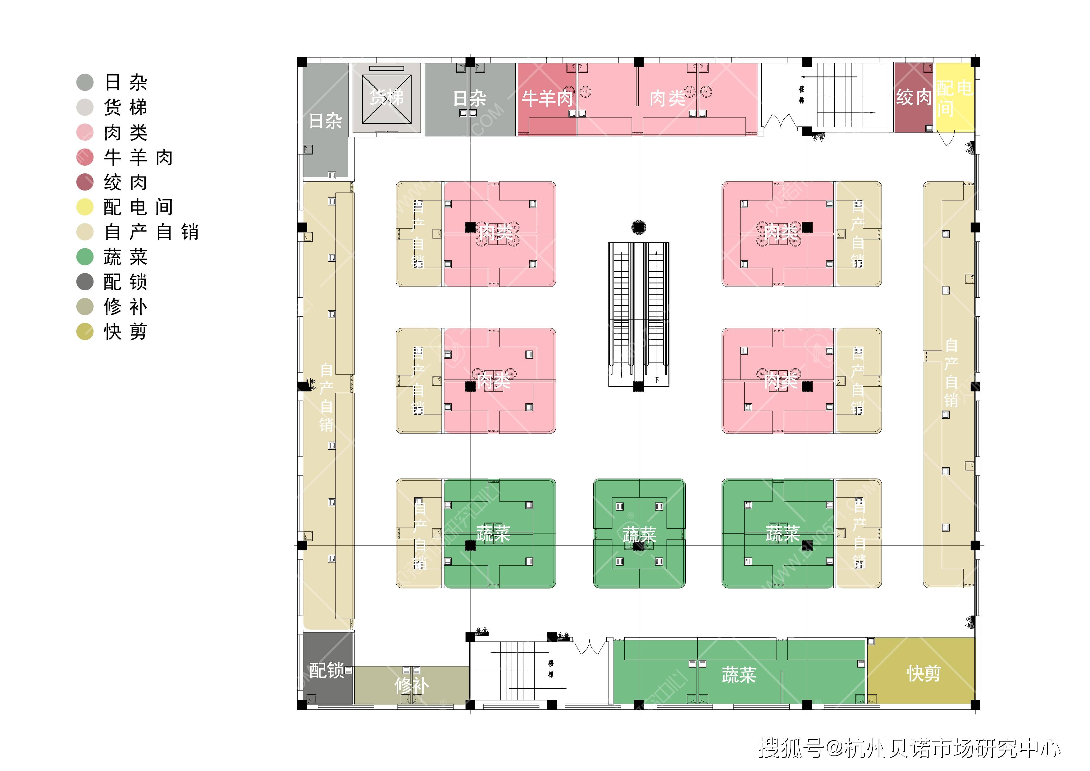 设计师在一层的平面改造中,立足于市场原有基础,结合消费者心理,做出