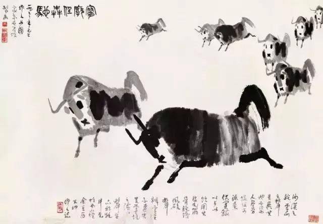 中国绘画大师吴作人的水墨动物画，太有情致了