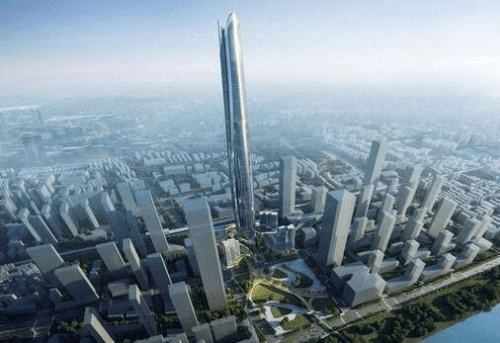 规划高度达648米,将超过在建中的武汉绿地中心636米,后面也由于限高