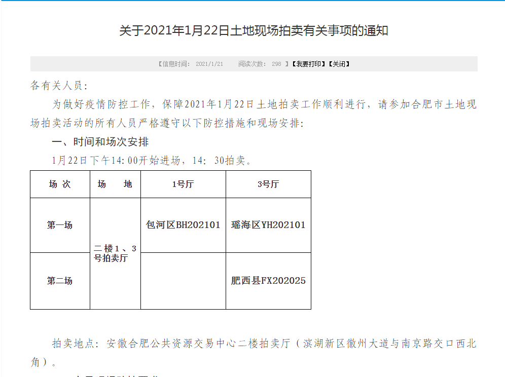 2021年合肥首场重磅土拍来袭省府北瑶海天街旁肥西巨无霸三块优质用地