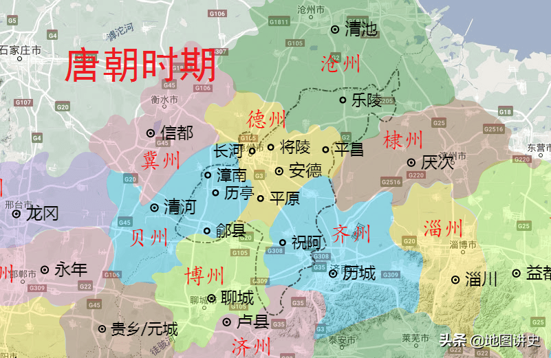 原创德州市行政区划史,平原为现存首县,传统辖区仅中部