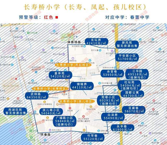 2021年最新杭州热门学区房价地图出炉!家长必备收藏!