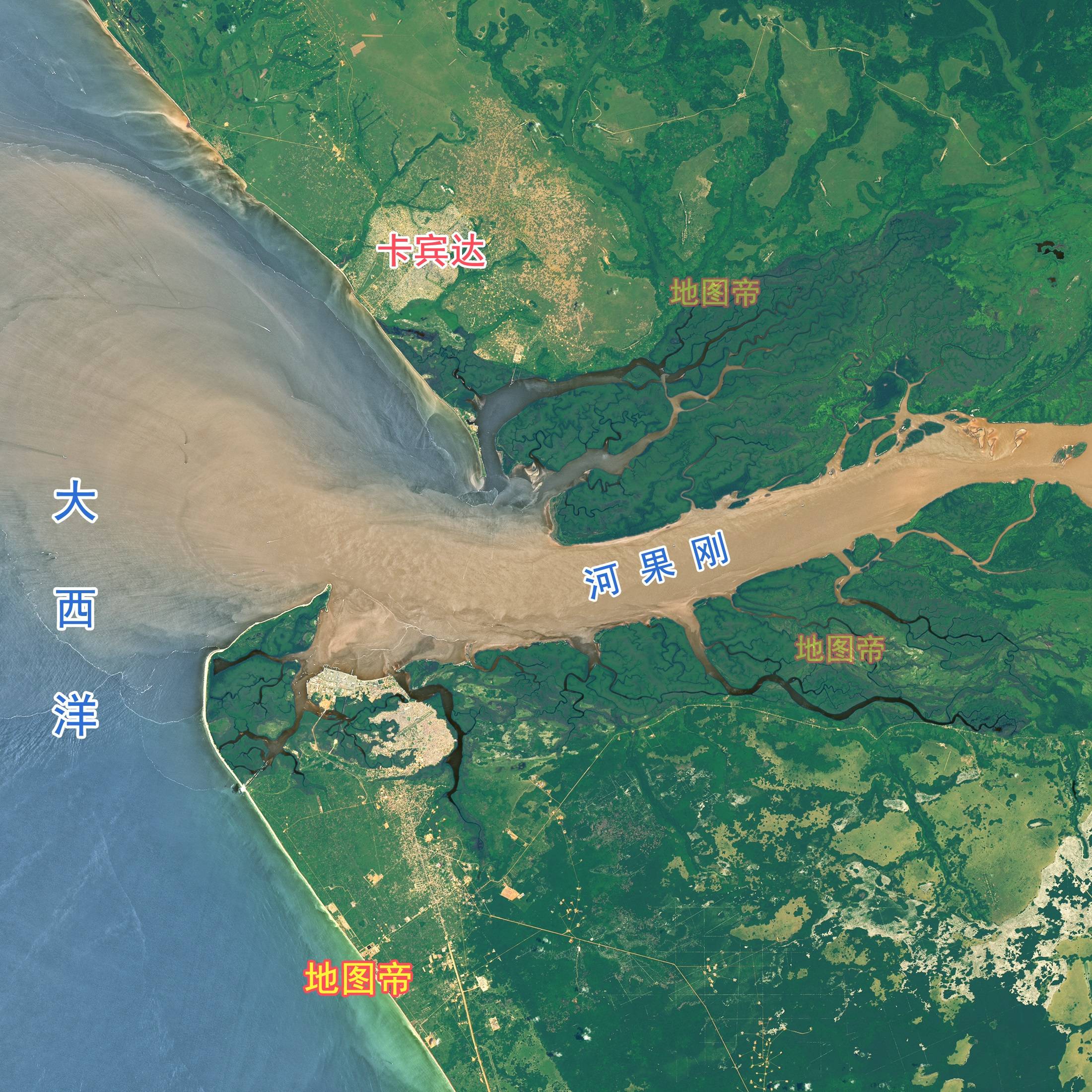 卡宾达则位于刚果河的入海口