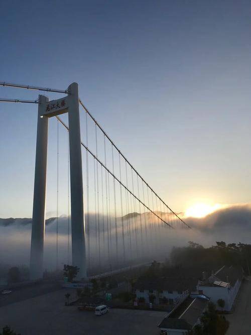 龙江大桥地处在鹤城乡邦焕村,建成于龙陵县与腾冲交界处,跨过龙川江