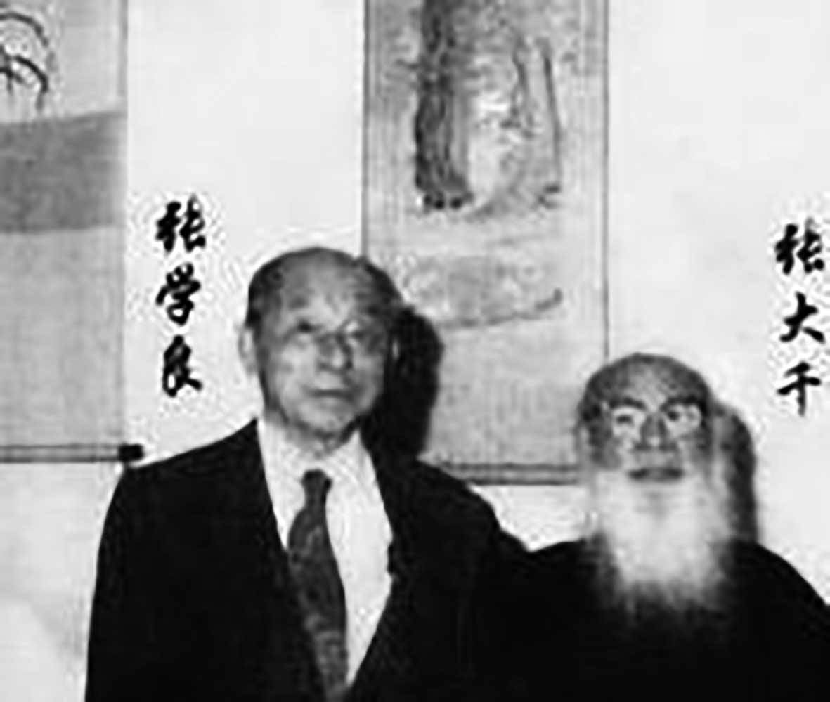 张学良 和张大千1992年春天,我国书画艺术大师张大千在美国华盛顿举办