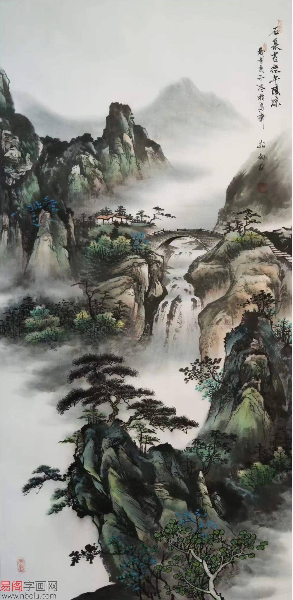原创中国著名山水画创作者刘剑刚作品欣赏