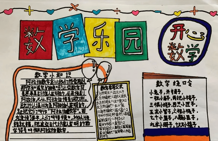 小小手抄报,大大数学梦——阜南第十小学手抄报的秘密