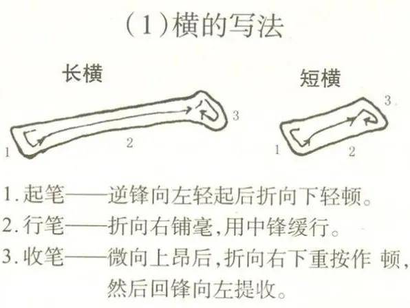 (毛笔长横书写要领)