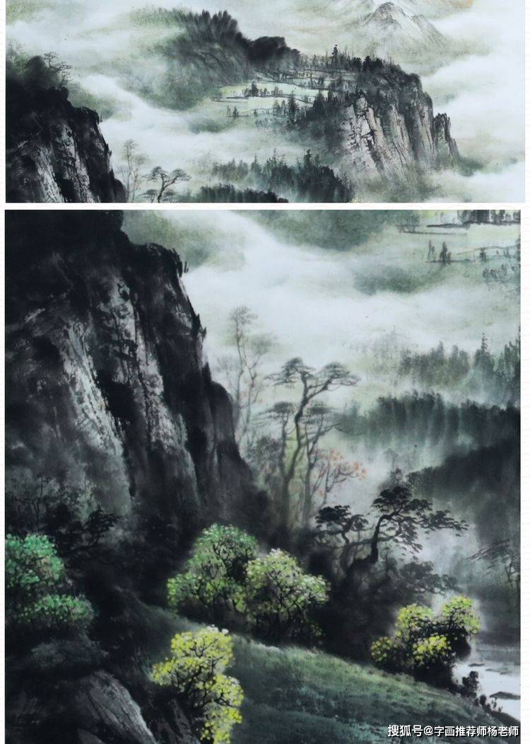 钟山石大师作品真迹祥瑞万象 山水国画题材