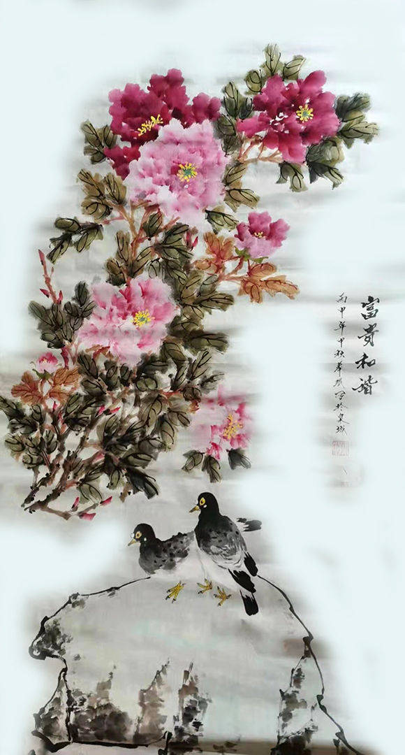 中国美术家协会会员 孙奉珉_牡丹