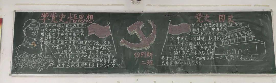 江西工程学院数字贸易学院开展"学党史,悟思想"主题黑板报评选活动