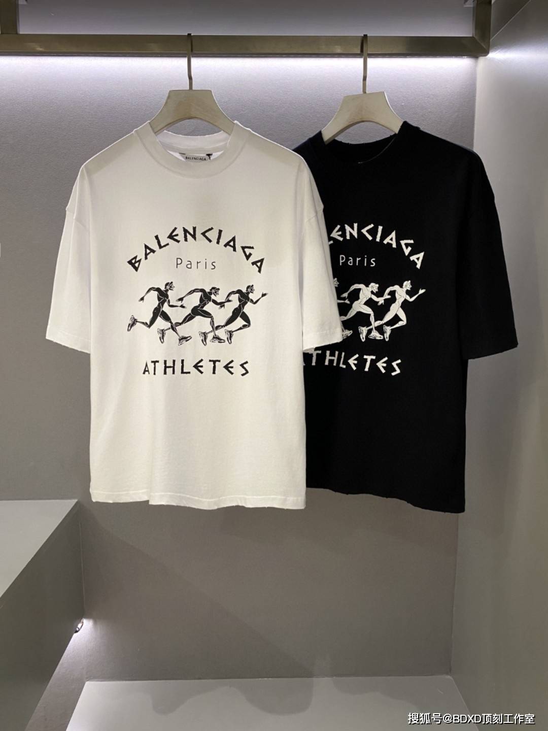 巴黎世家balenciaga奔跑者印花短袖t恤