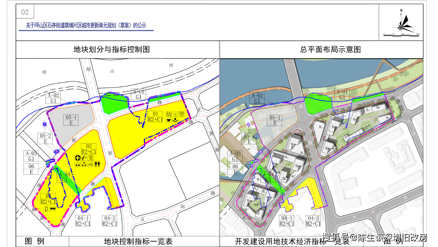 深圳坪山丨燕子湖片区!草埔旧改项目专规草案公示:楼盘约22万建面!