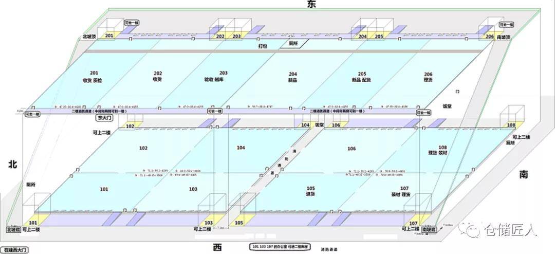 二,画出这个仓库的平面布局图