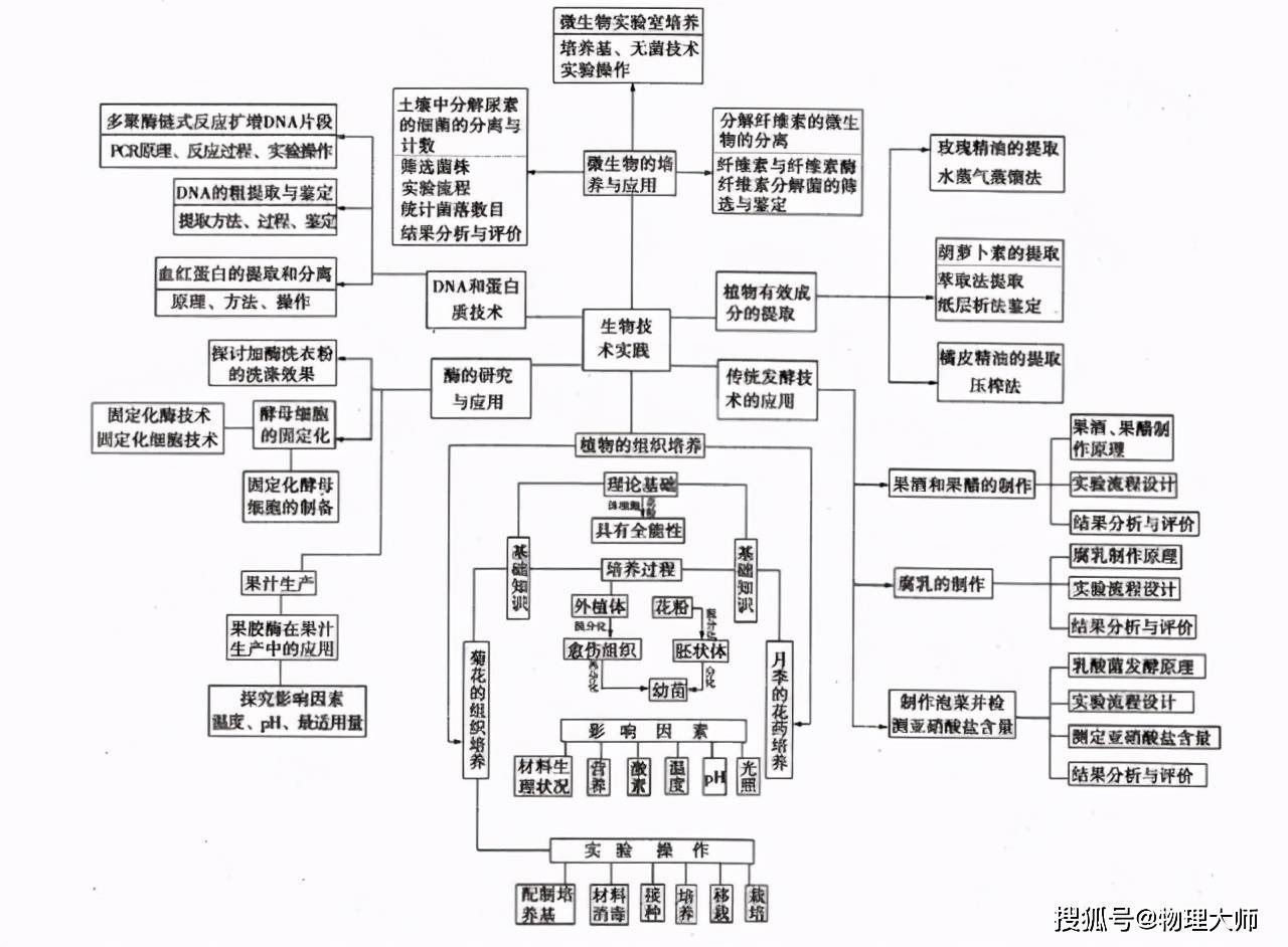 高中生物:思维导图整理,快快收藏分享!