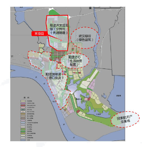 开发区地处长江中游北岸武汉市新洲区阳逻街,距武汉中心城区20公里,是