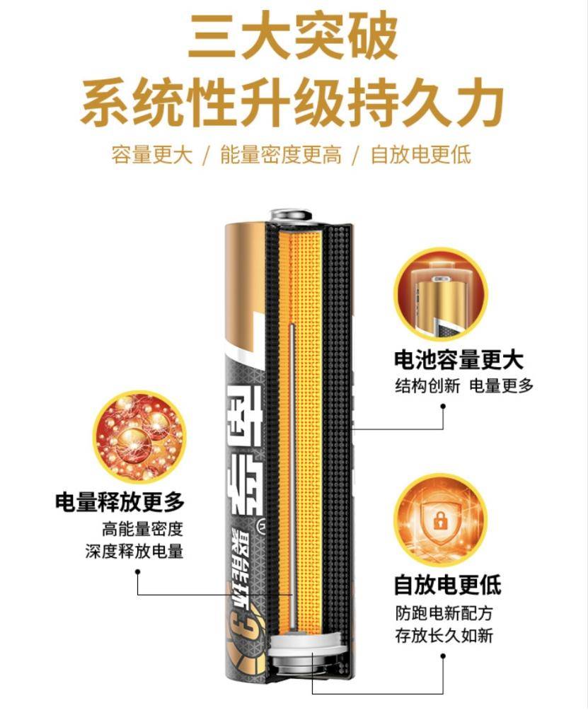 南孚聚能环3代结构升级容量猛升30继续做行业品牌领导者