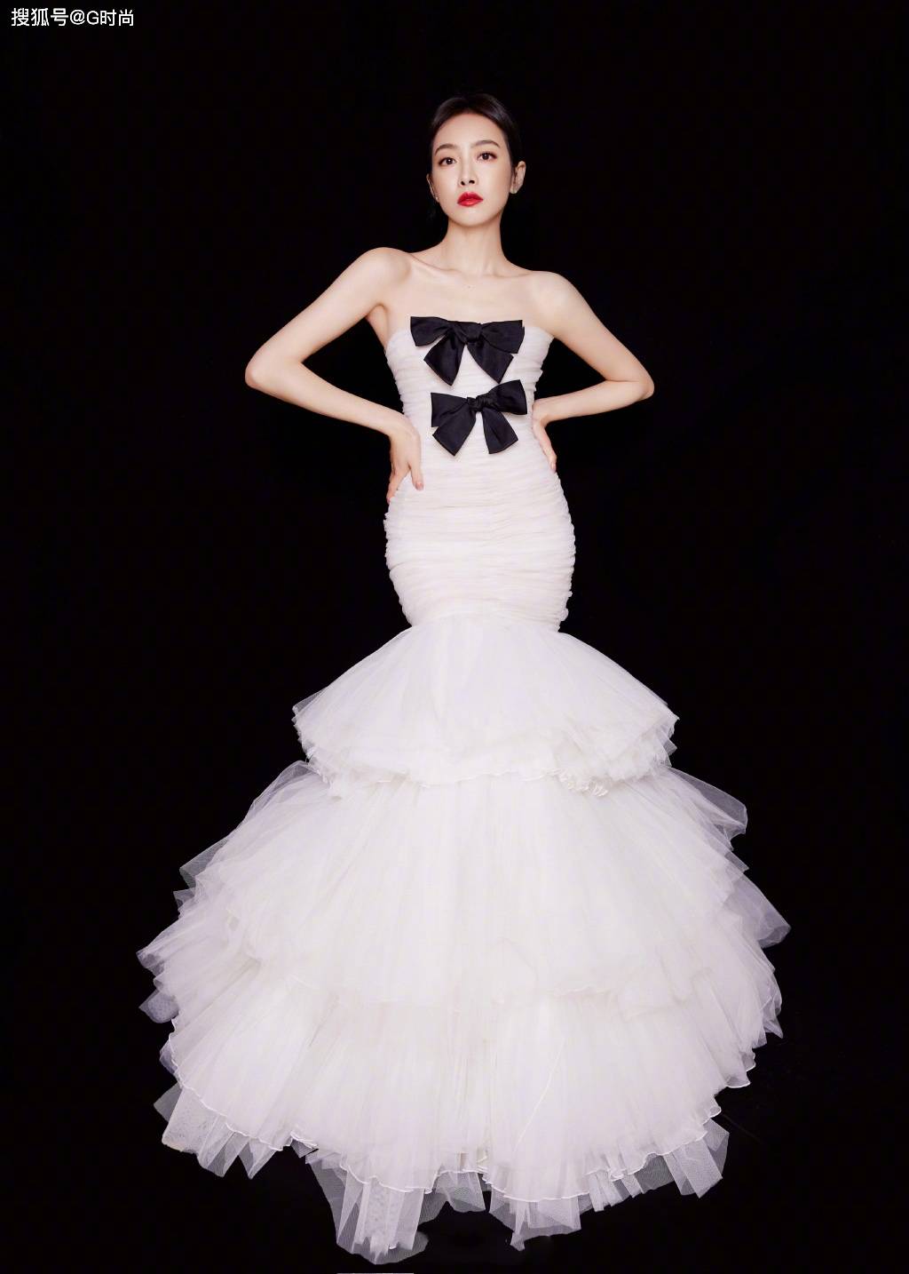 宋茜身穿giambattistavalli2020秋冬高定仙气十足