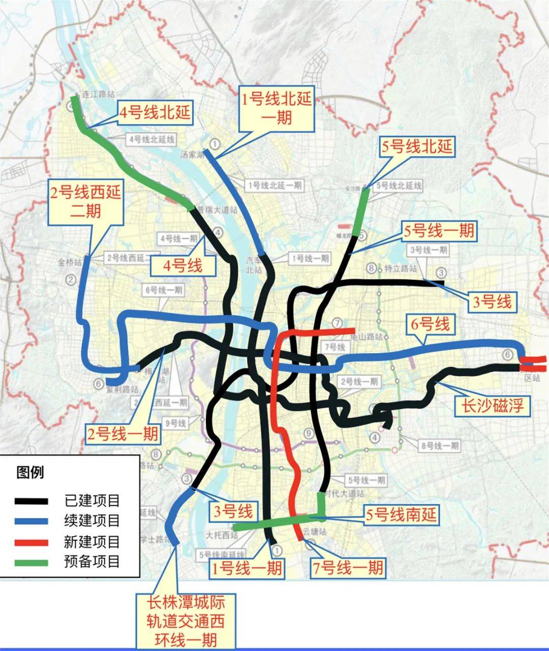 地铁7号线一期,长沙磁浮快线东延工程,梅溪湖-市政府小运量轨道线路