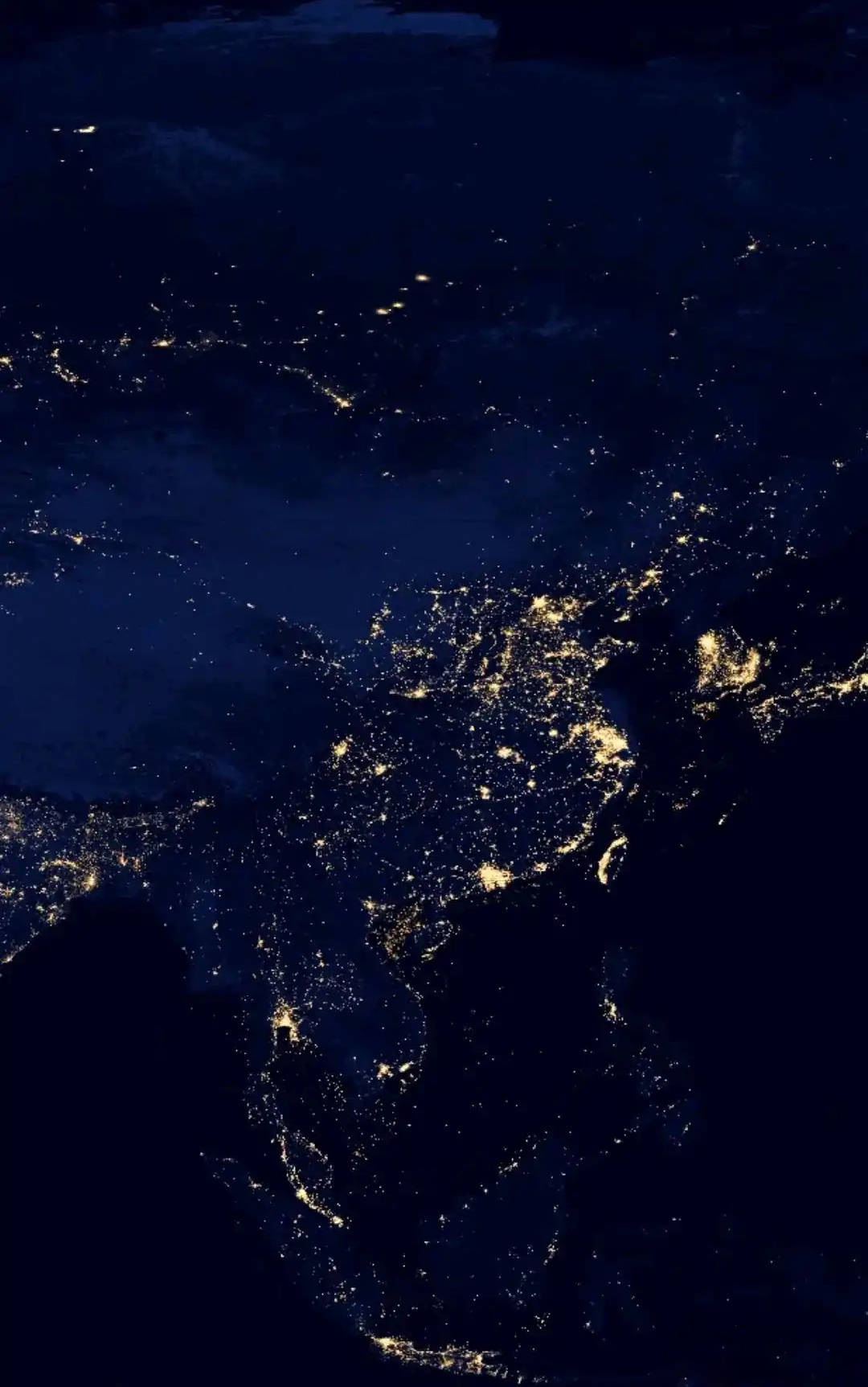 中国城市太空灯光图欣赏