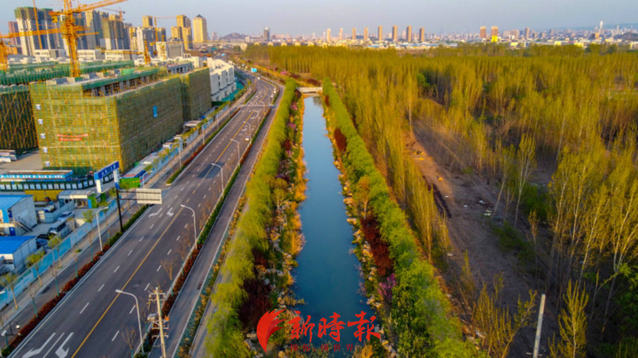 济南美里湖片区,生态林带与密集建筑群完美相融_东路