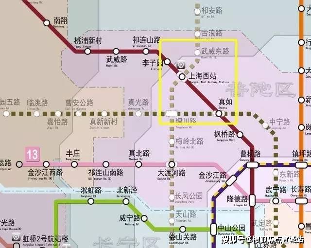 未来将有三条地铁在真如副中心交汇.