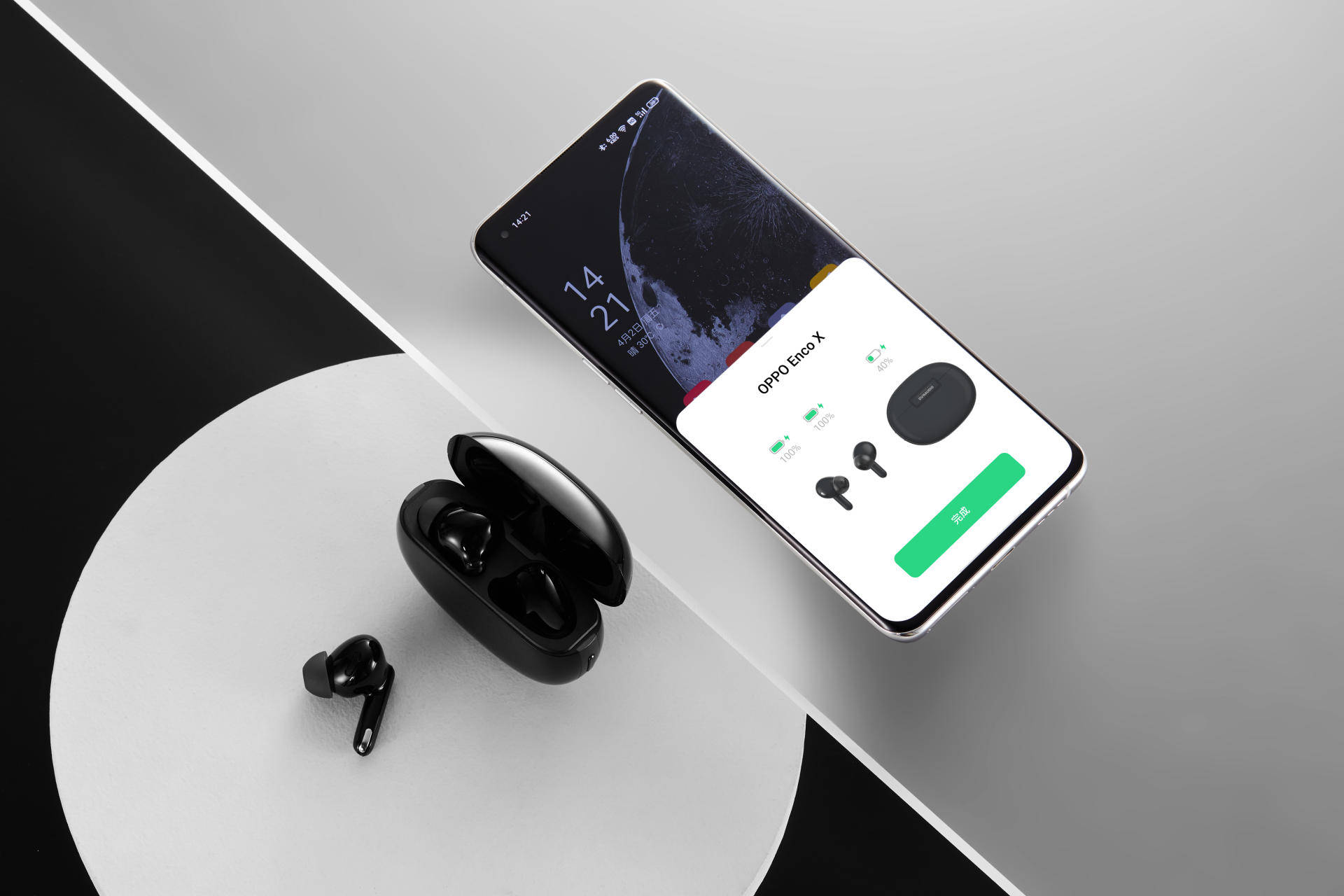 高级黑 纯粹白,oppo enco x和find x3的经典cp_耳机
