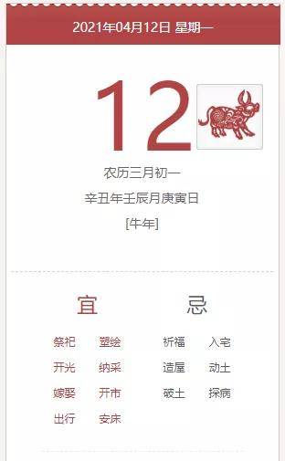 2021年十二生肖排表图,十二生肖排期表 原创2021年4月12日十二生肖趋吉避凶开运提点