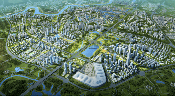 2018年朗基地产瞄准了成渝经济圈的中心城市资阳,择址沱东高铁片区,以