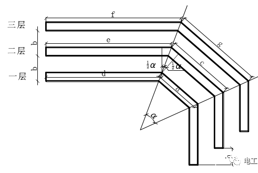 任意角弯头制作方法一,单个弯头的制作方法:以下是图解桥架弯头做法