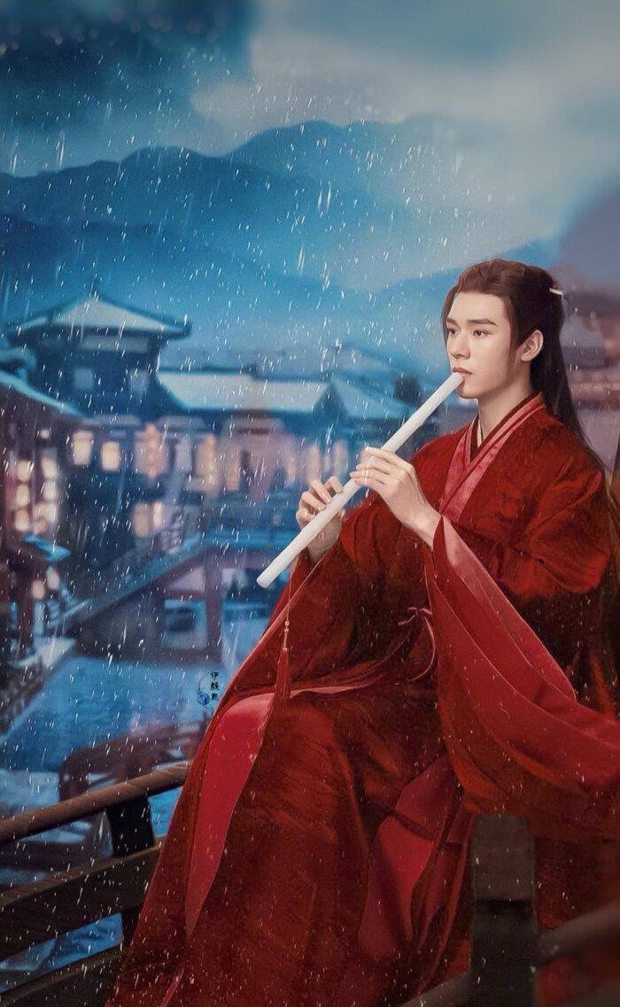 原创《山河令》温客行红衣美图欣赏,疯子谷主太上头了!邪魅又霸气!