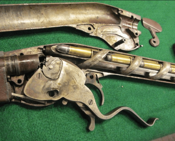 原创19世纪的螺旋供弹,34发弹容的埃文斯杠杆步枪