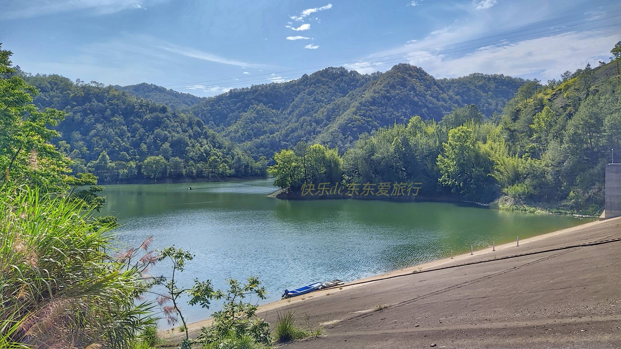 梅州城北干才水库,绿水青山,风景宜人,永不干枯