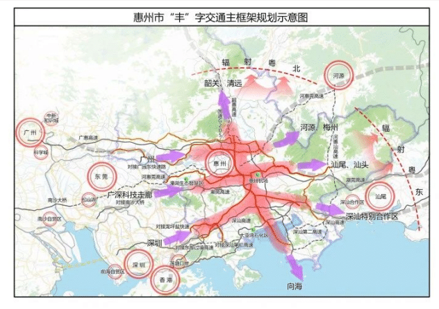 惠霞(惠湾)高速公路工程项目是惠州市"丰"字交通主框架总体布局规划的
