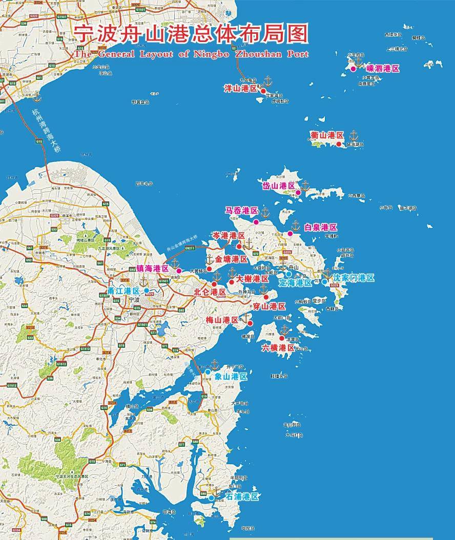 在《宁波舟山港总体规划(2014-2030年)》里,宁波舟山港被划分为19个