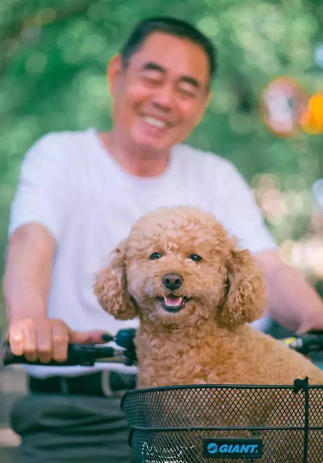 看着框里的小泰迪超可爱,便问可否拍一张,养小动物的人心地大都善良