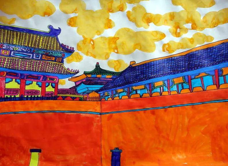 古色古香,具有中国文化色彩的儿童画