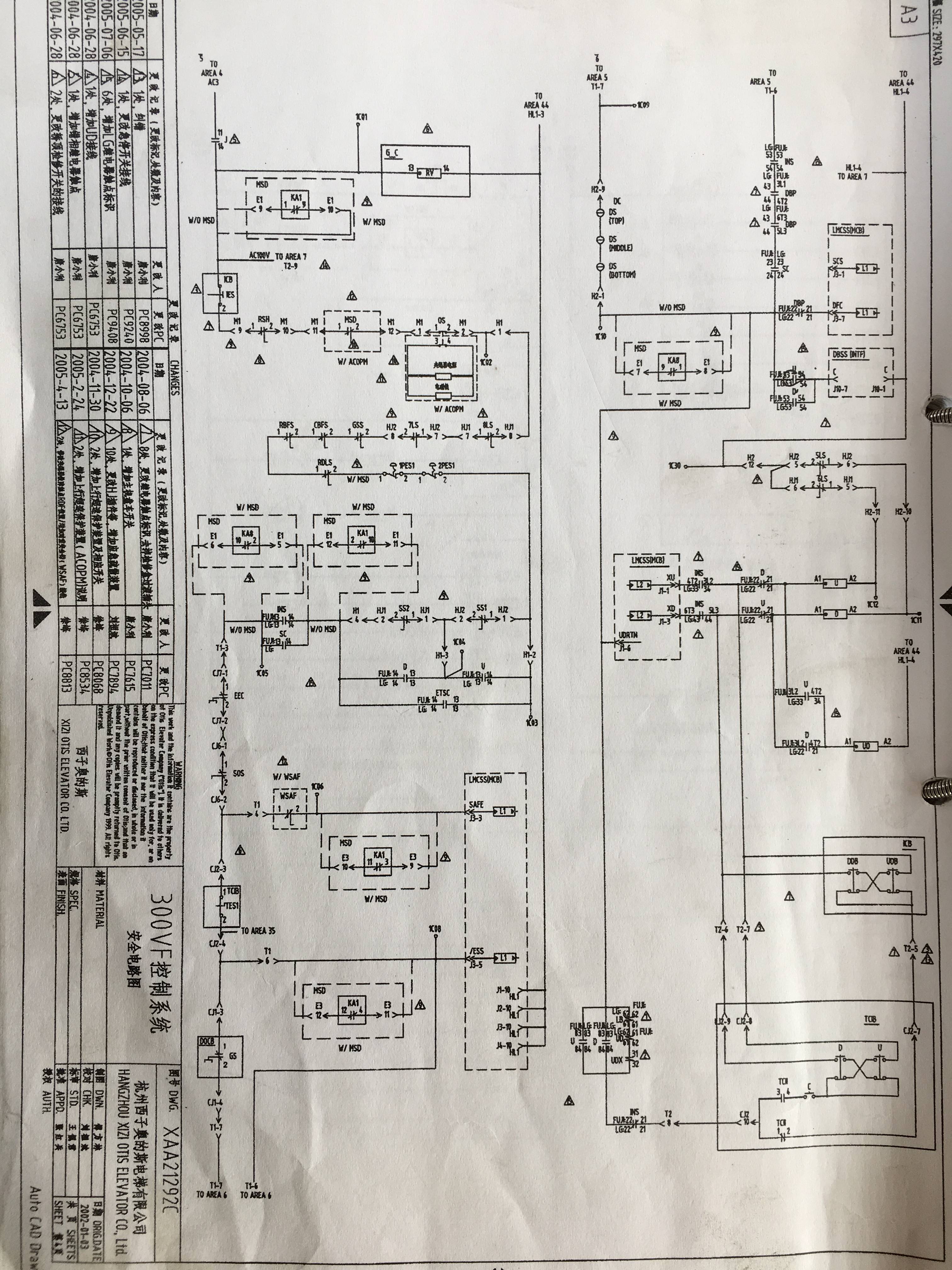 西子奥的斯300vf电梯安全回路详解