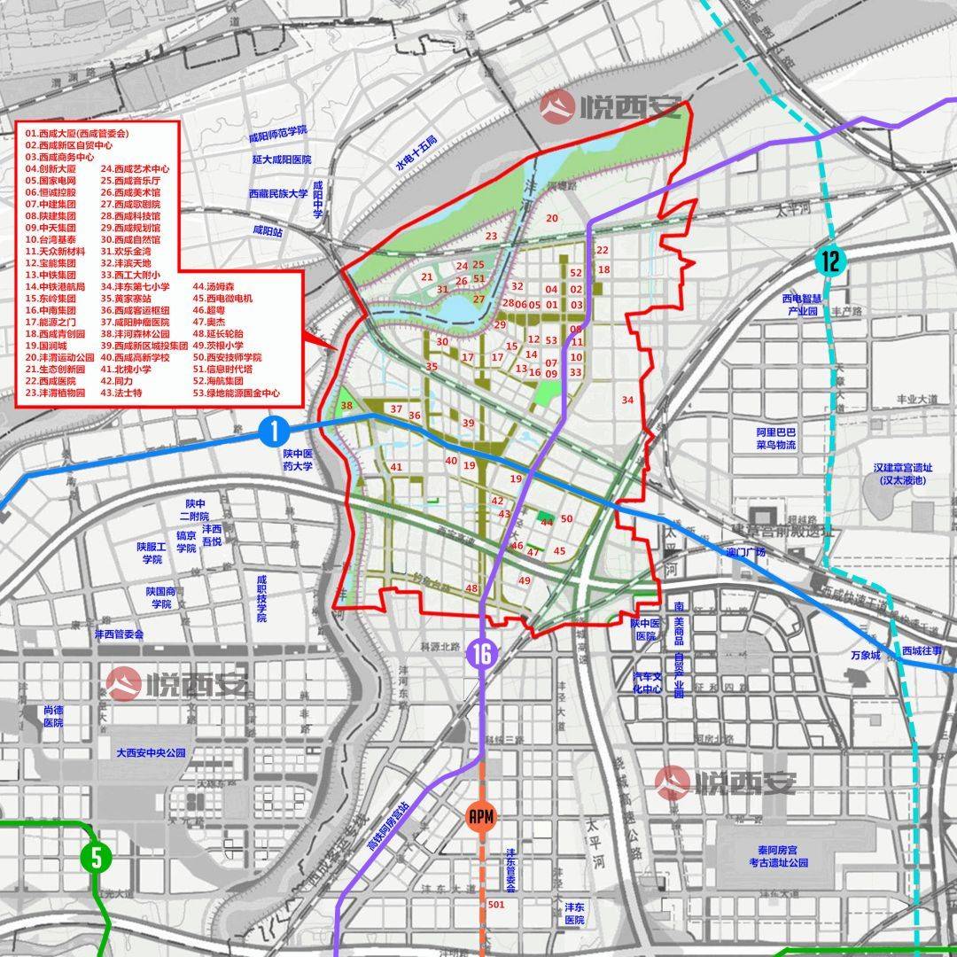 能源金贸区交通路网示意,图源悦西安