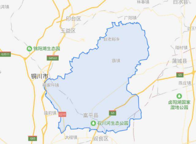 东邻蒲城县,渭南市区,南接西安市临潼区,阎良区,西连铜川市耀州区