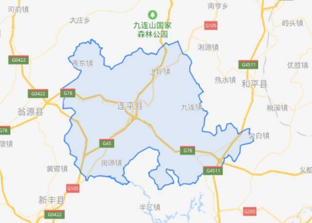 广东省一个县,人口超40万,距河源市107公里!_连平县