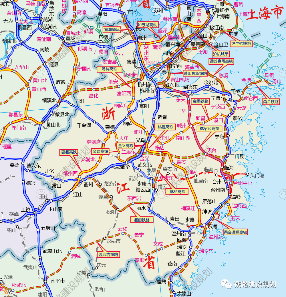 浙江省重大建设项目"十四五"规划:涉及31个铁路和轨道交通项目