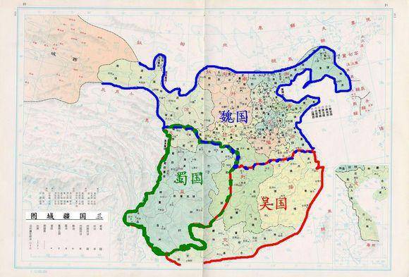 原创三国包括今天的哪里,从面积上看魏蜀吴差不多,那实力差距有多大