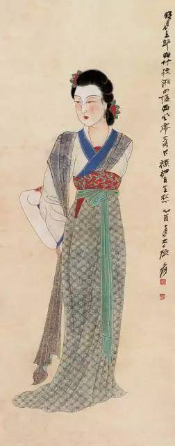 七大画坛巨匠画美女,看看哪家最美?_张大千