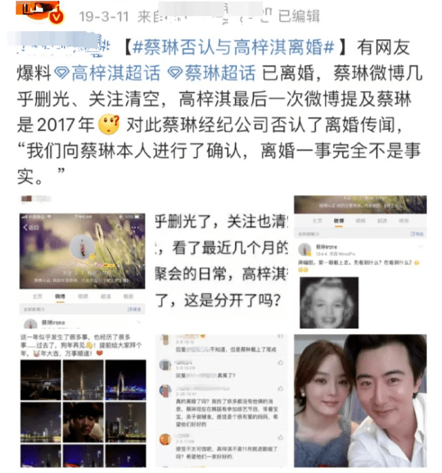 蔡琳与高梓淇离婚,结婚6年3年零互动,蔡琳两句话惹人心疼?