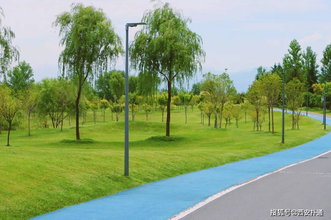 原创西安向南1h这个隐秘公园的无边大草坪和水景美如画