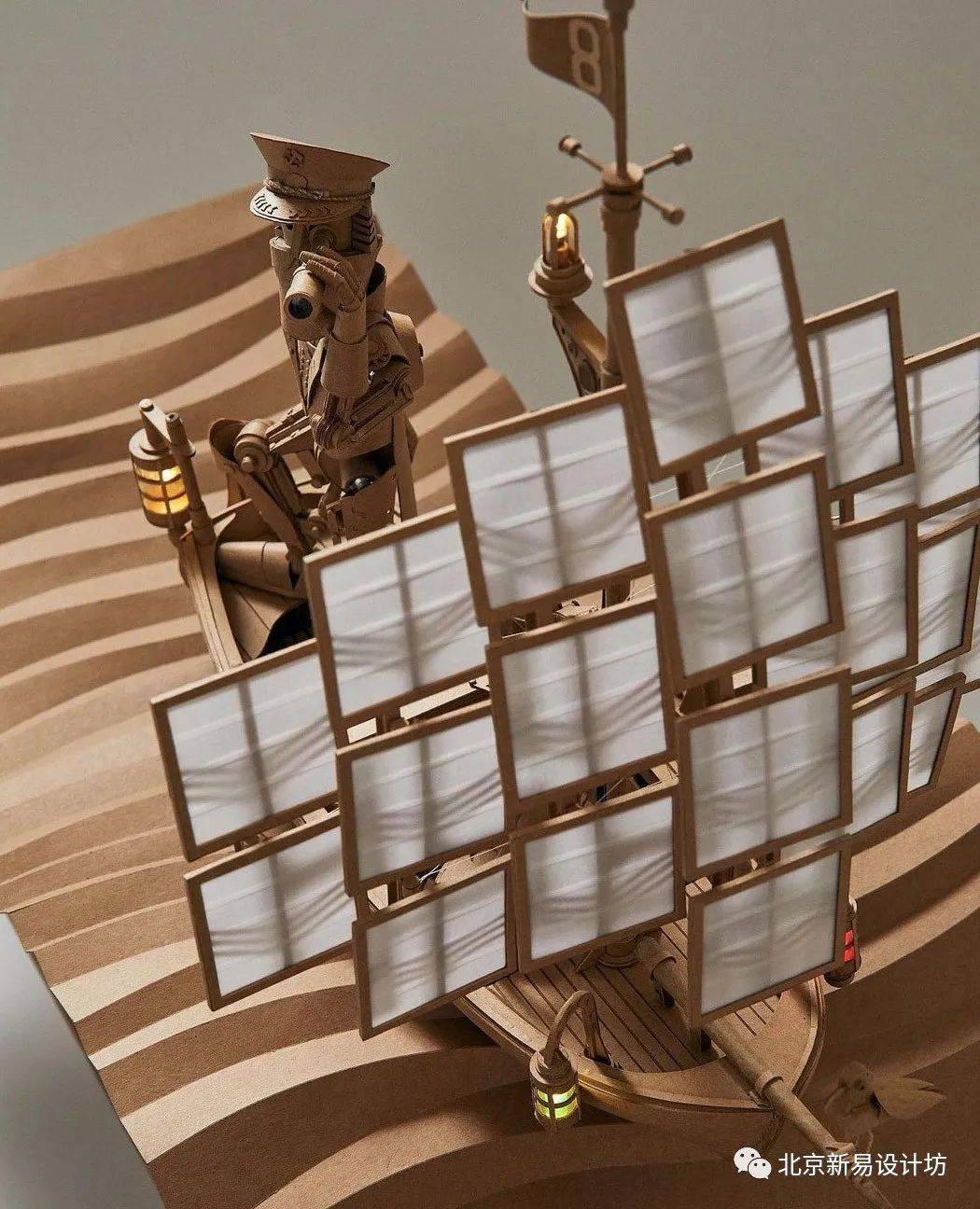 科幻风格精密复杂的纸板雕塑北京新易设计坊